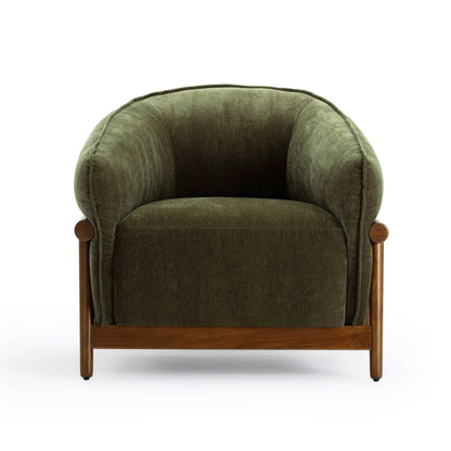 Brian Upcycled Chenille Luxury Accent Chair - Multiple Color Options