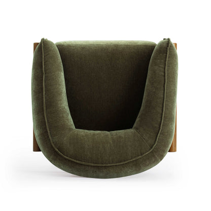 Brian Upcycled Chenille Luxury Accent Chair - Multiple Color Options