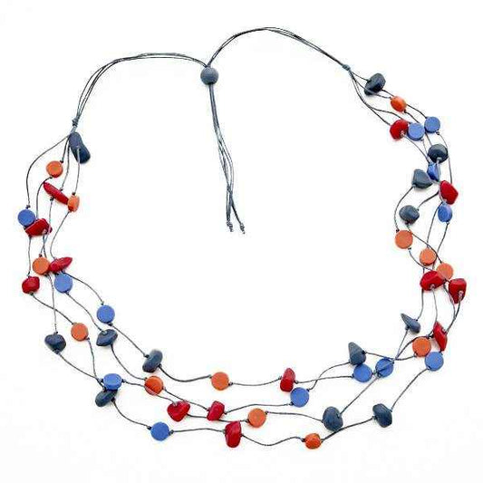 Resin Nugget & Disc Necklace