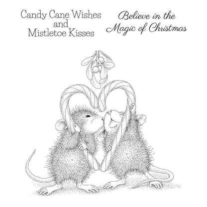 Mistletoe Kiss Cling Rubber Stamp Set from the House-Mouse Holiday Collection