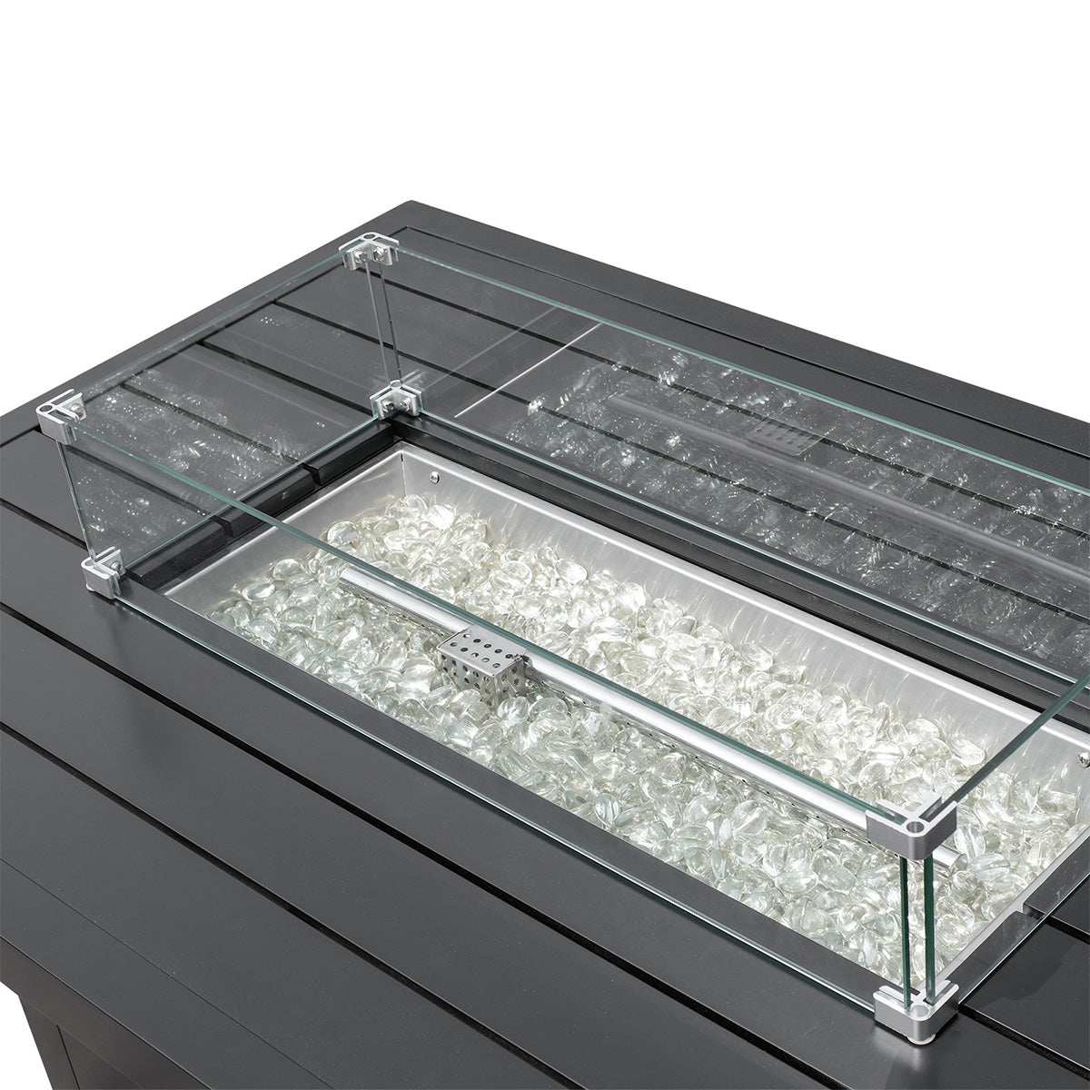 Aluminum Propane 48" Rectangle Outdoor Fire Pit Table - AURABAGS SHOP