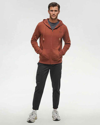 Woodblock Ten Zip Hoodie