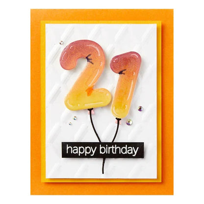 Birthday Balloons Etched Dies from the Monster Birthday Collection