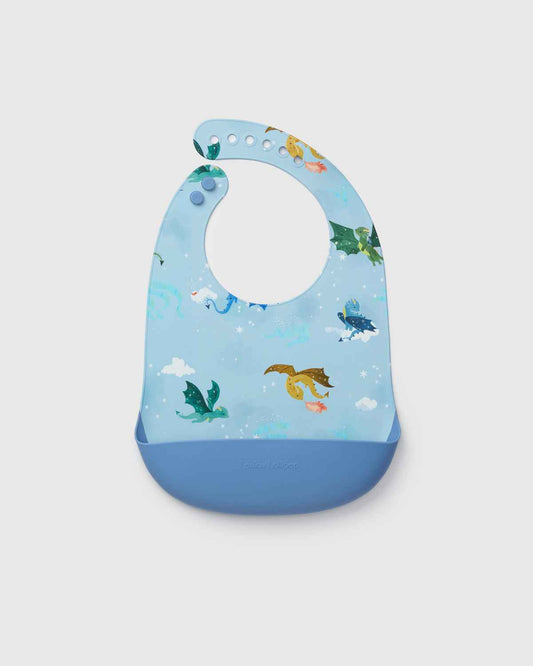 Silicone Bib Printed - Magical Dragons