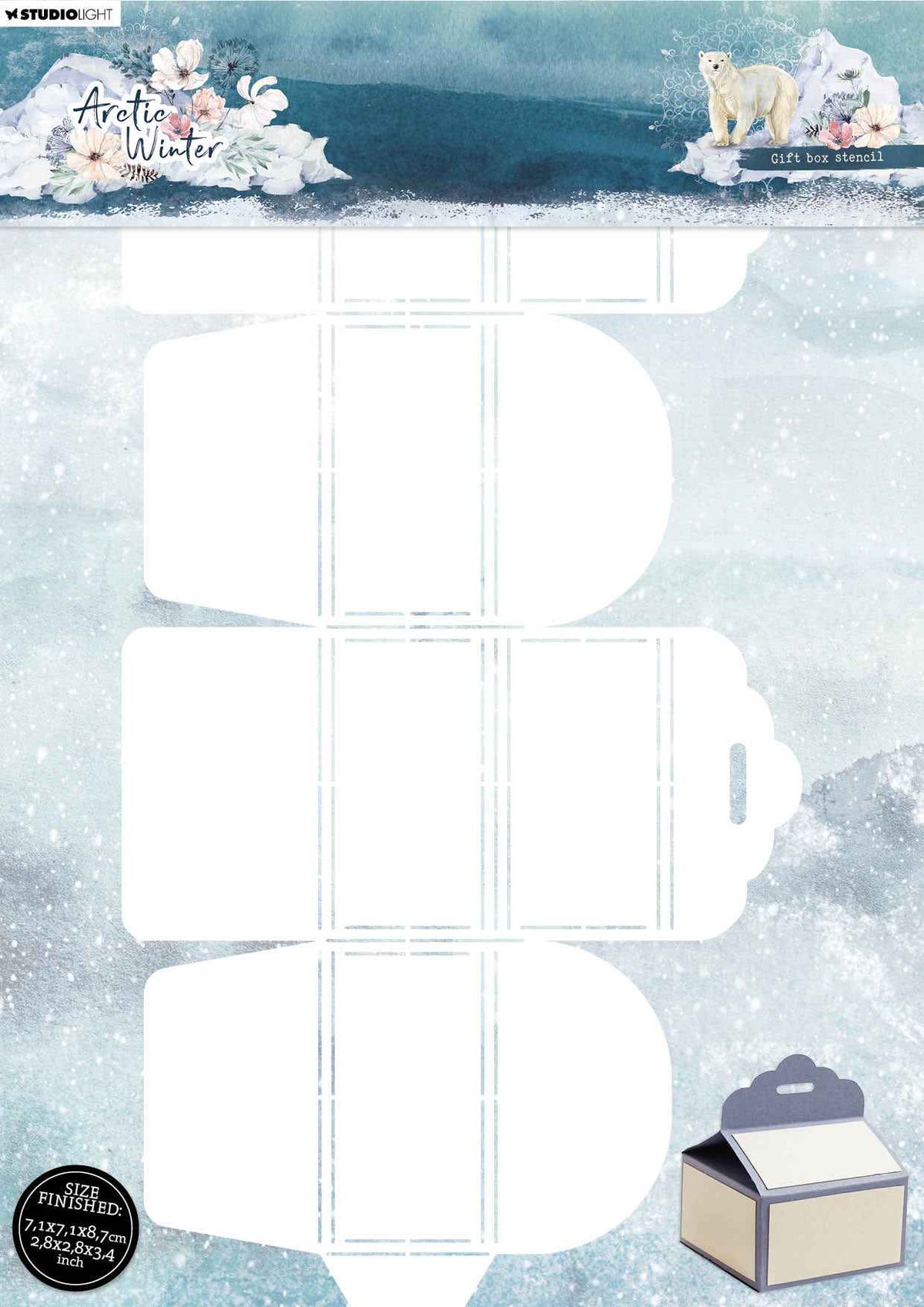 SL Stencils Giftbox Artic Winter 155x297x1mm 1 PC nr.02