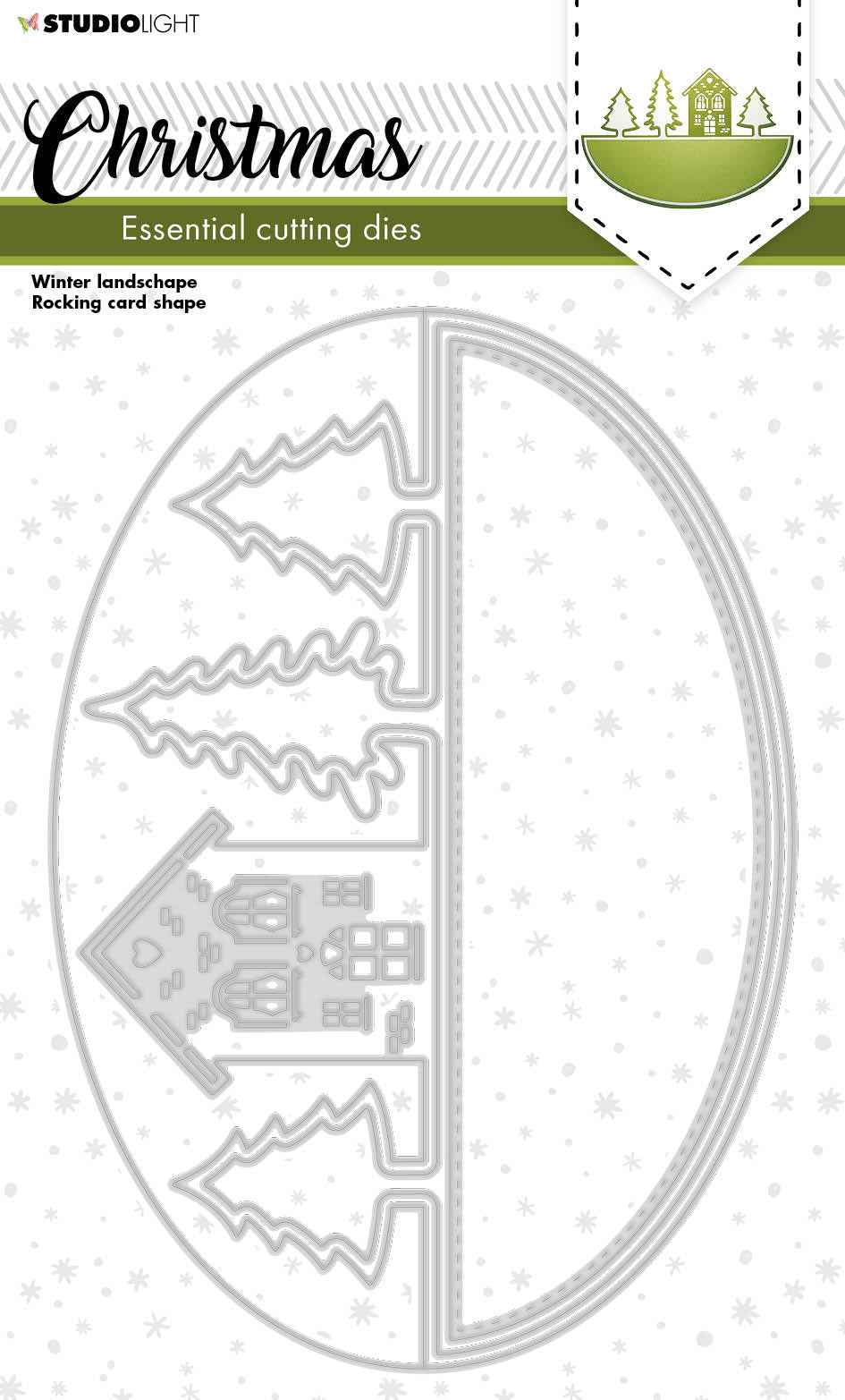 SL Cutting Dies Christmas Rocking Card Shape Essentials 202x142x1mm 3 PC nr.256
