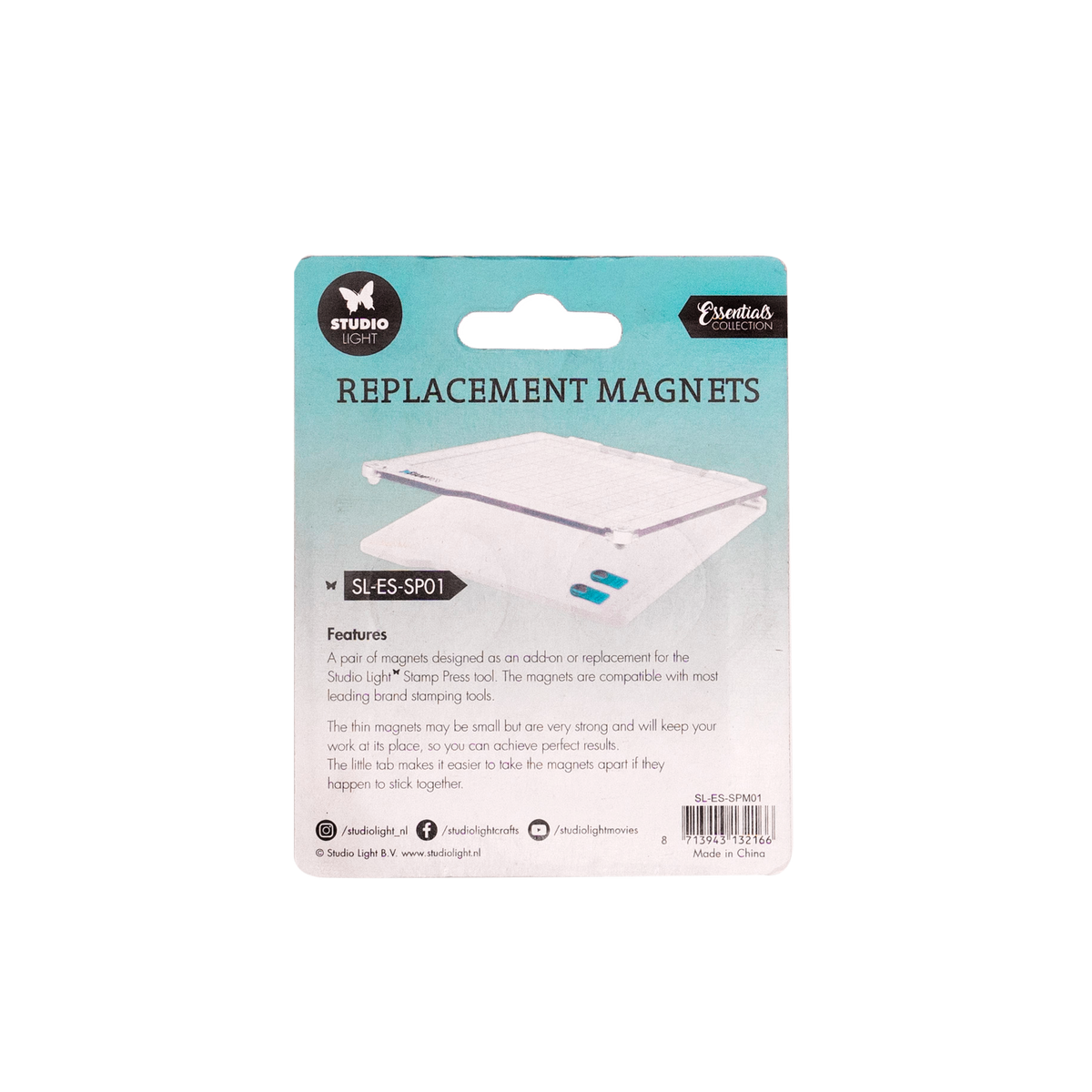 SL Stamp Press Magnets Essential Tools 45x23x3mm 2 PCS nr.01