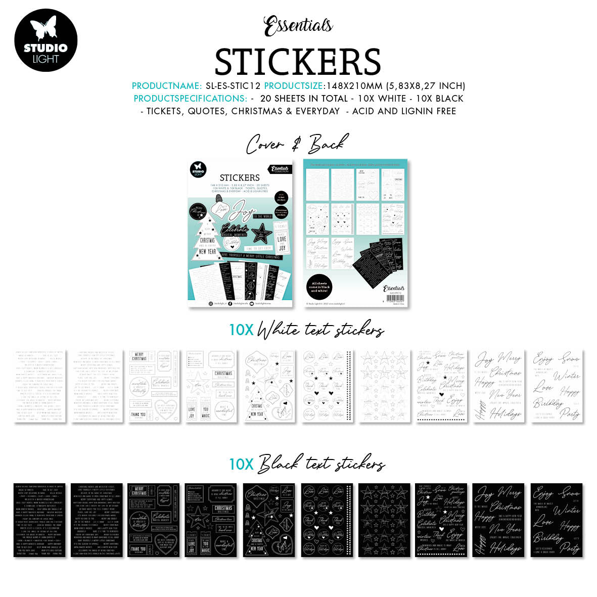 SL Sticker Block Christmas & Everyday Essentials 148x210x5mm 20 SH nr.12