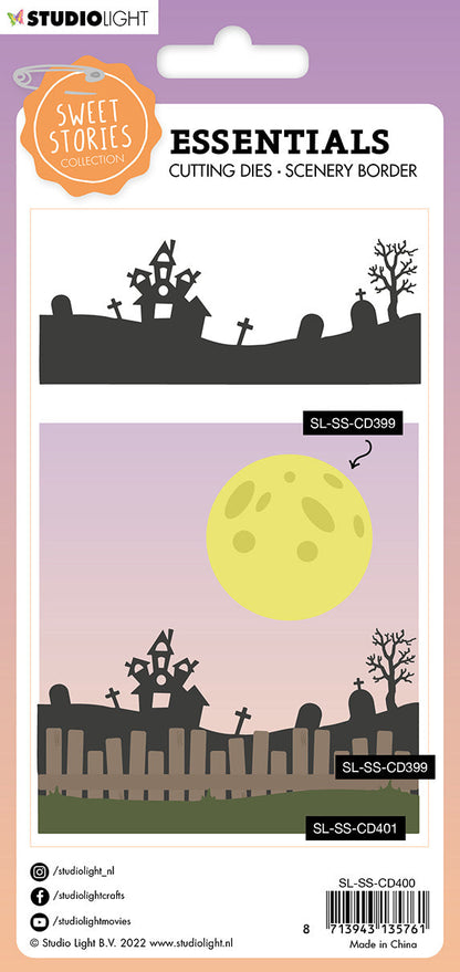 SS Cutting Die Border Graveyard Sweet Stories Essentials 56x143x1mm 1 PC nr.400