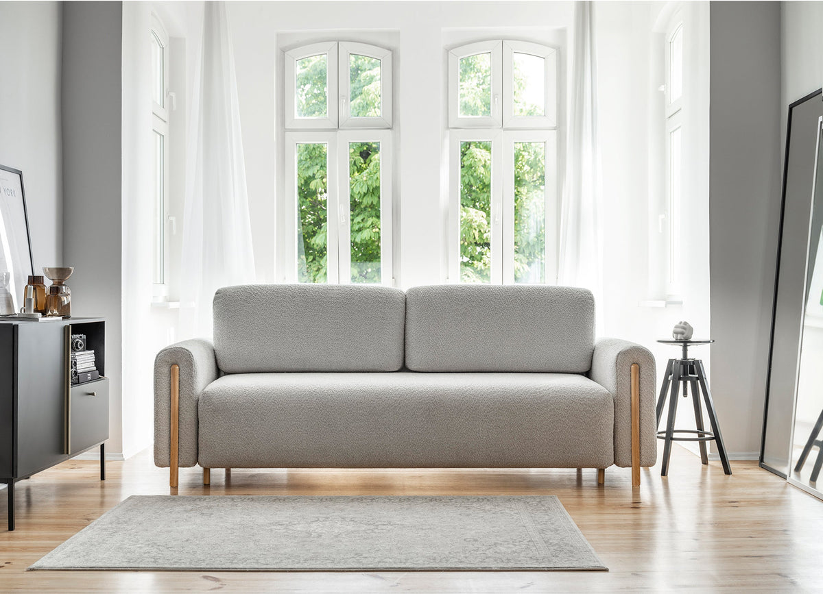 Arcadova 3 Seater Storage Sleeper Sofa - Grey