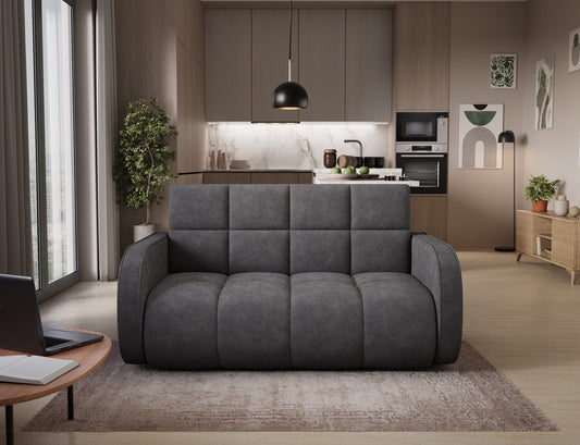 Deverio 3 Seater Condo Size Storage Sleeper Sofa - Dark Grey