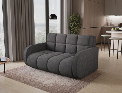 Deverio 3 Seater Condo Size Storage Sleeper Sofa - Dark Grey