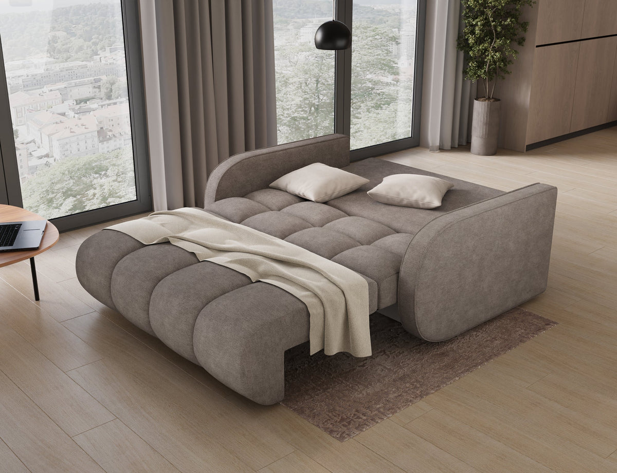Deverio 3 Seater Condo Size Storage Sleeper Sofa - Mocha Brown