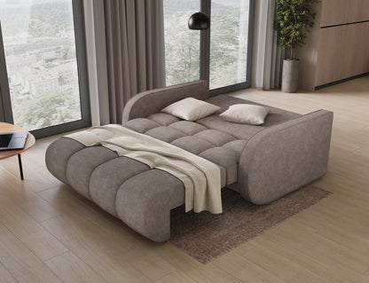 Deverio 3 Seater Condo Size Storage Sleeper Sofa - Mocha Brown