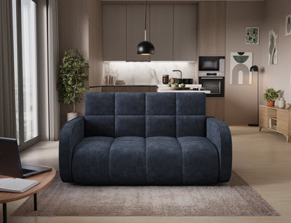 Deverio 3 Seater Condo Size Storage Sleeper Sofa - Navy Blue