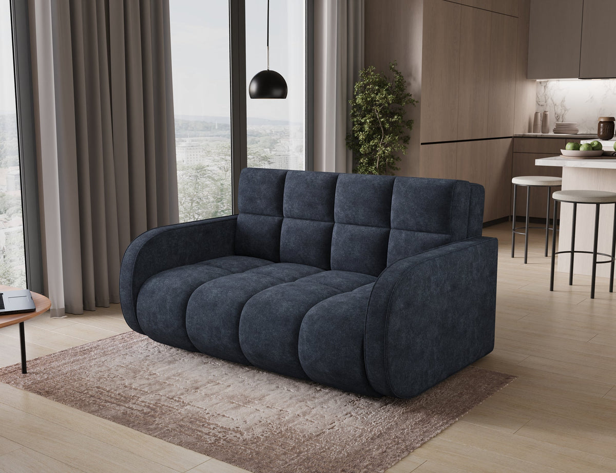 Deverio 3 Seater Condo Size Storage Sleeper Sofa - Navy Blue