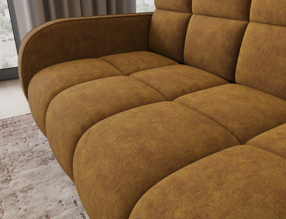 Deverio 3 Seater Condo Size Storage Sleeper Sofa - Mustard