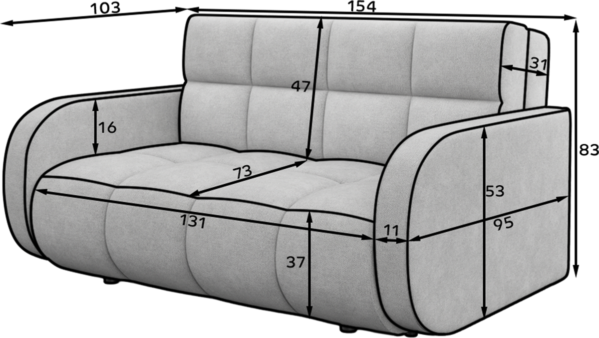 Deverio 3 Seater Condo Size Storage Sleeper Sofa - Beige
