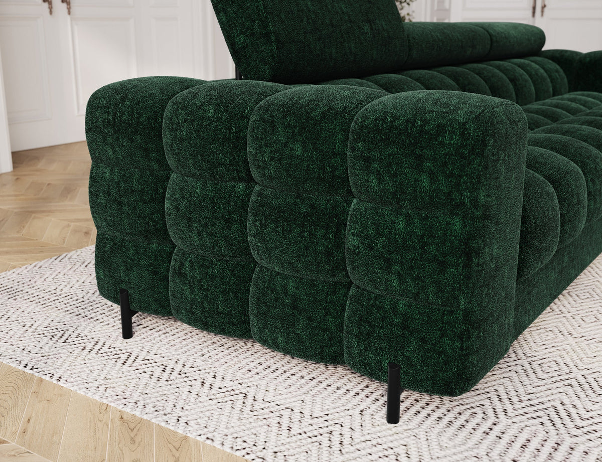 Festello 3 Seater Sleeper Sofa - Emerald Green
