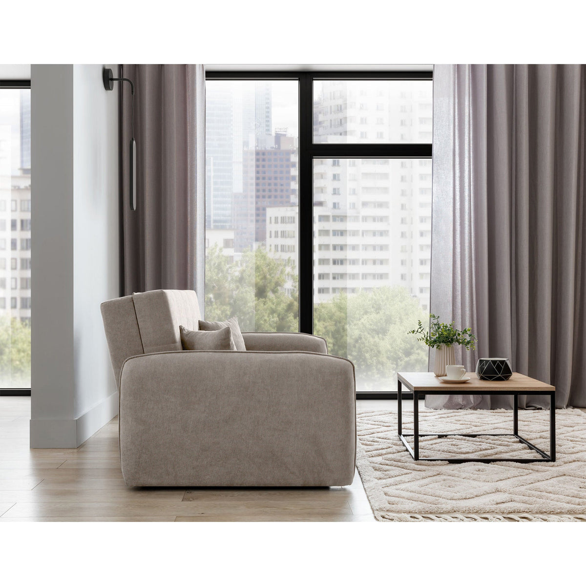 Laine Condo Style 2 Seater Storage Sleeper Sofa - Beige