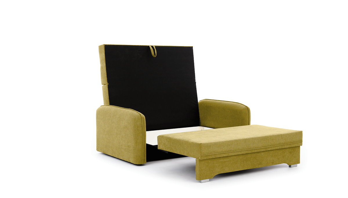 Laine Condo Style 2 Seater Storage Sleeper Sofa - Mustard