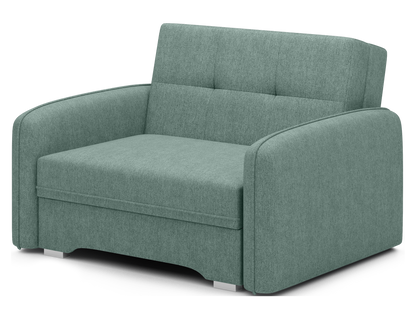 Laine Condo Style 1 Seater Storage Sleeper Sofa - Jade Green