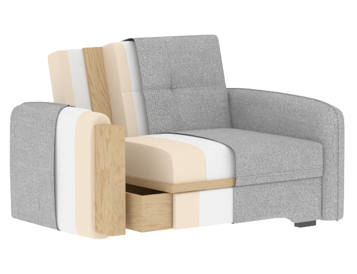 Laine Condo Style 1 Seater Storage Sleeper Sofa - Blush