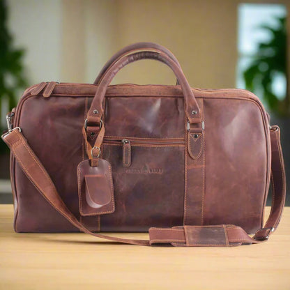 Greenwood Leather Weekend Travel Bag