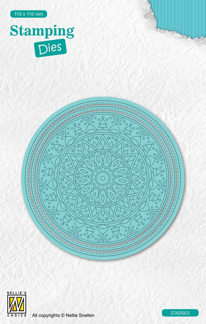 Nellie's Choice Stamping Dies Round - Christmas Trees