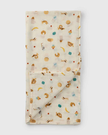 Muslin Swaddle - French Breakfast