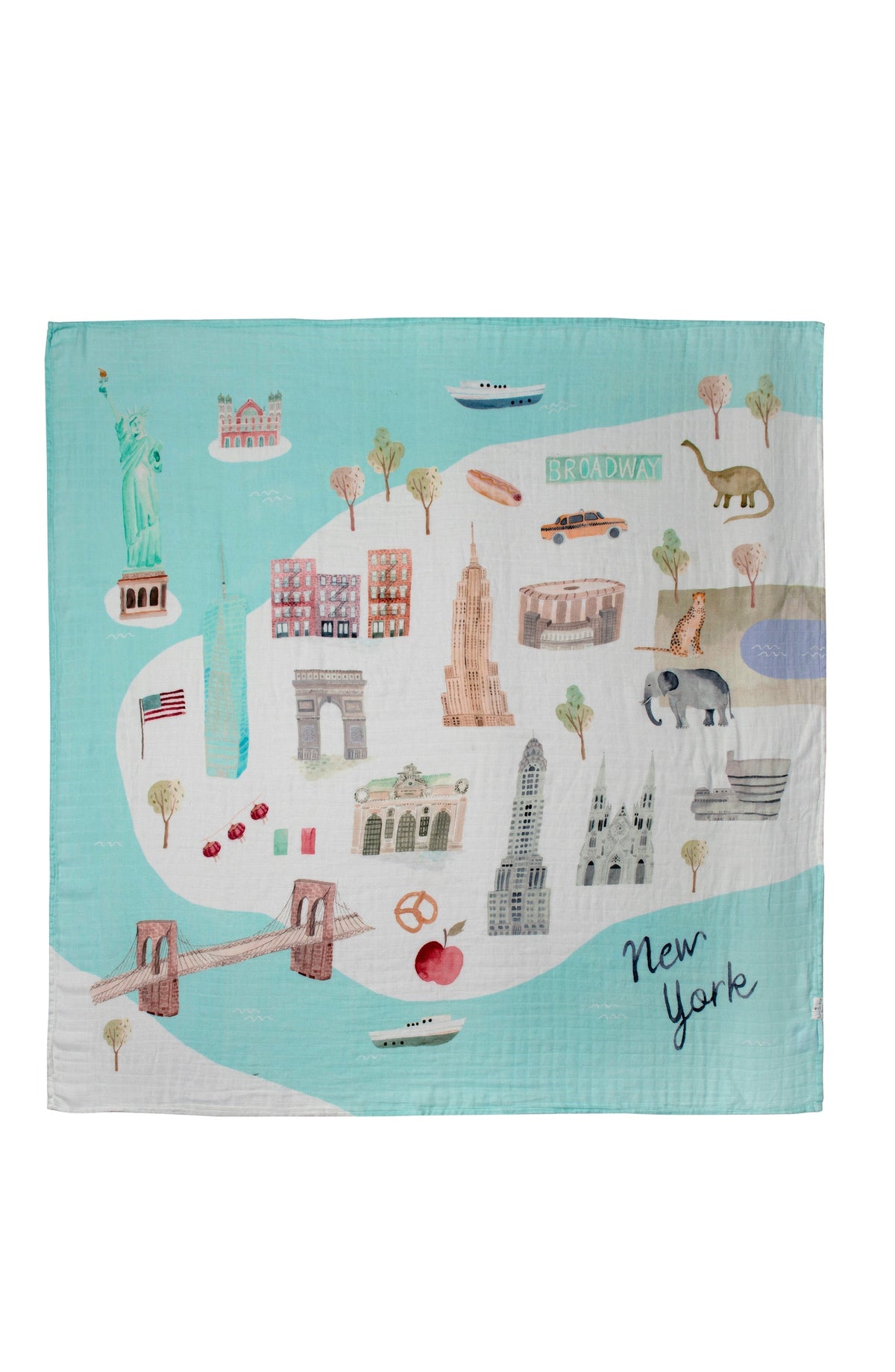 Baby Muslin Swaddle in Tanboocel® Bamboo Viscose - New York City