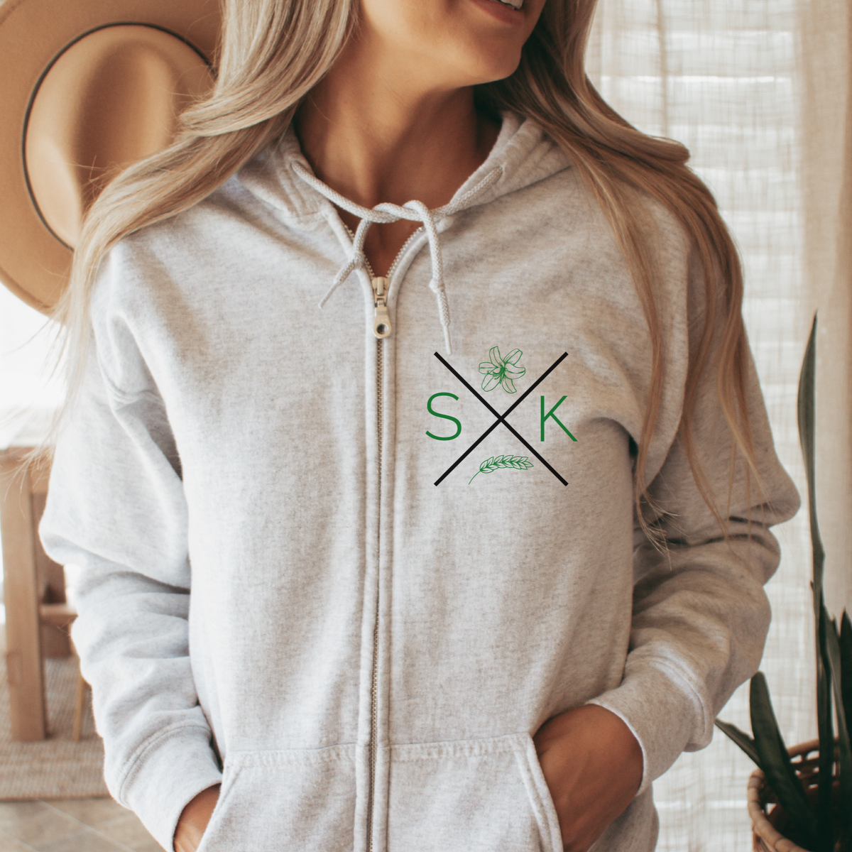 Sask X Unisex Zip Up | Saskatchewan Apparel