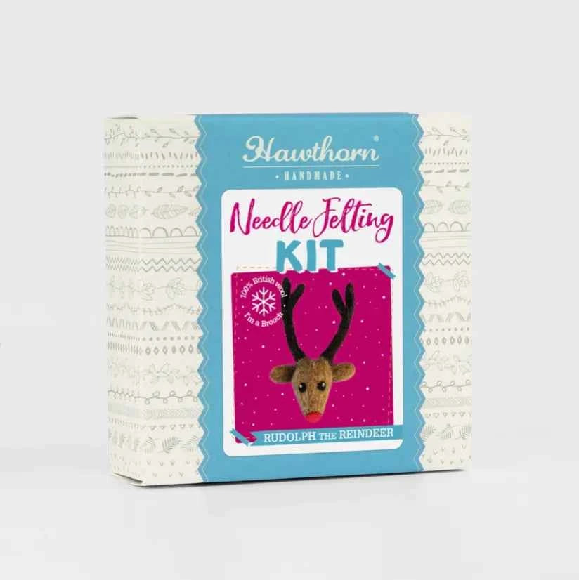 Hawthorn Handmade Rudolph Brooch Felting Kit