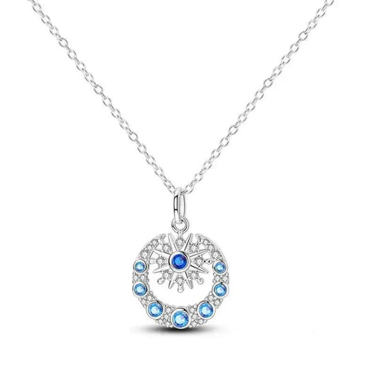 Celestial Nights Sterling Silver Pendant Necklace