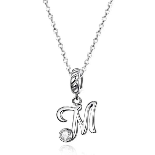Classic 925 Sterling Silver Initial Necklace