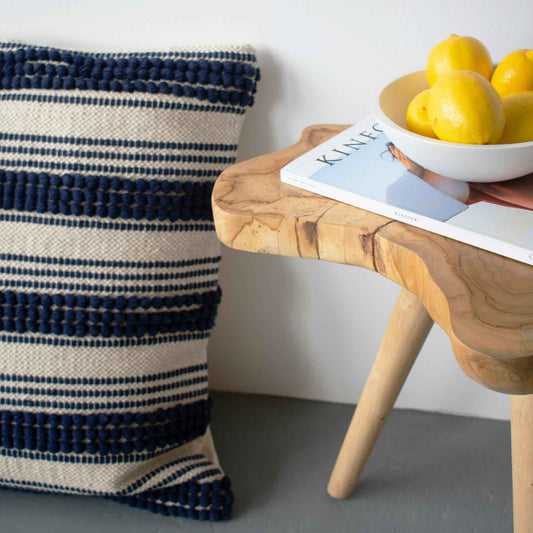 COTTON CANVAS - NAVY RIPPLE EURO