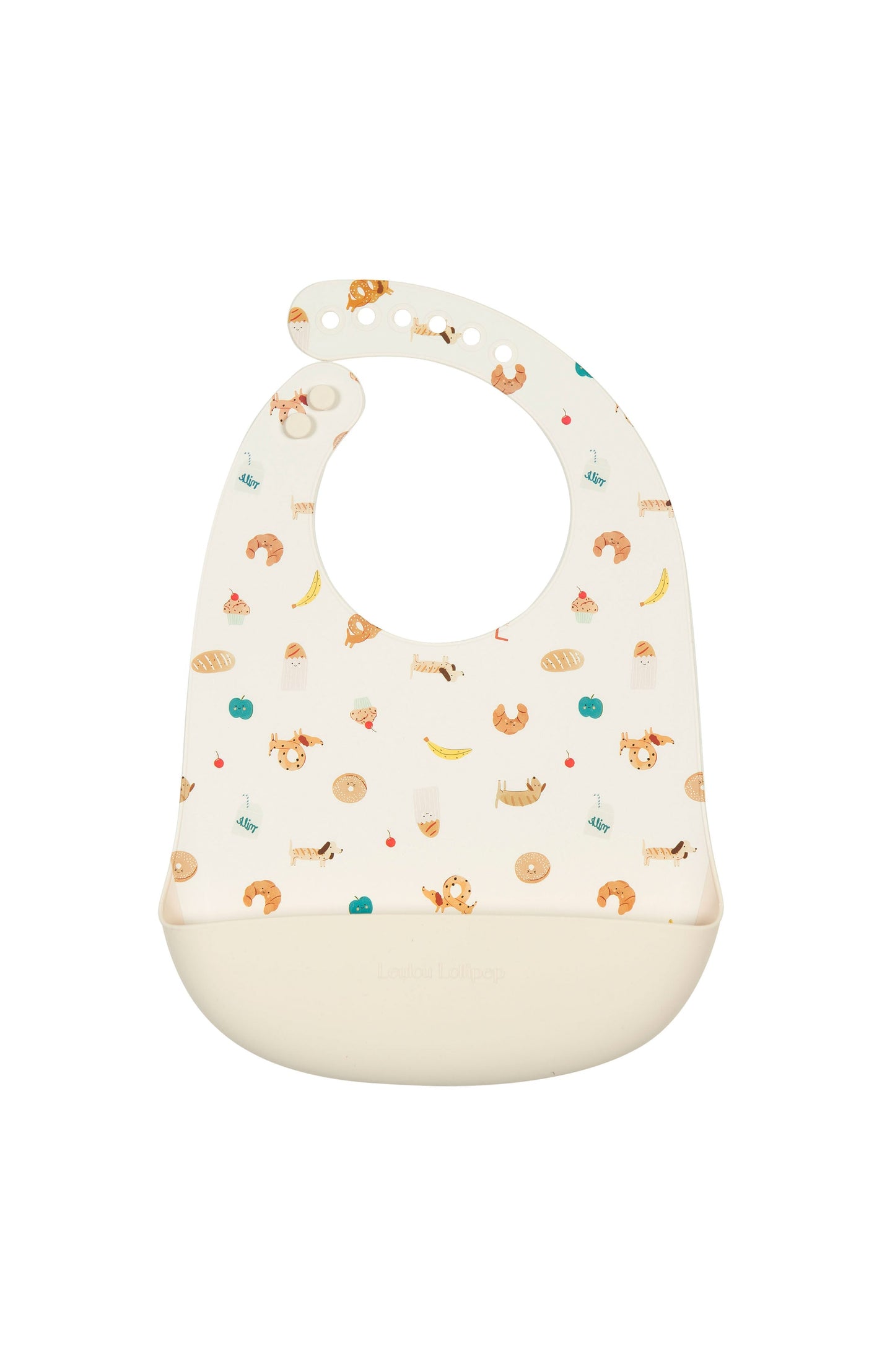 Silicone Bib Printed - French Breakfast