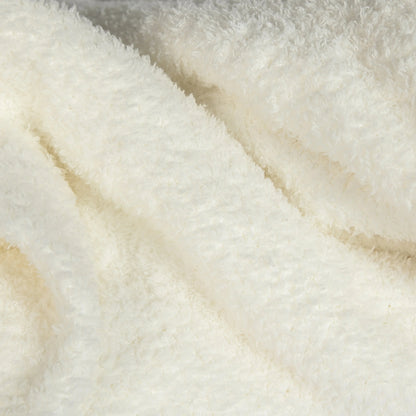 White Solid Double Layered Extended Throw