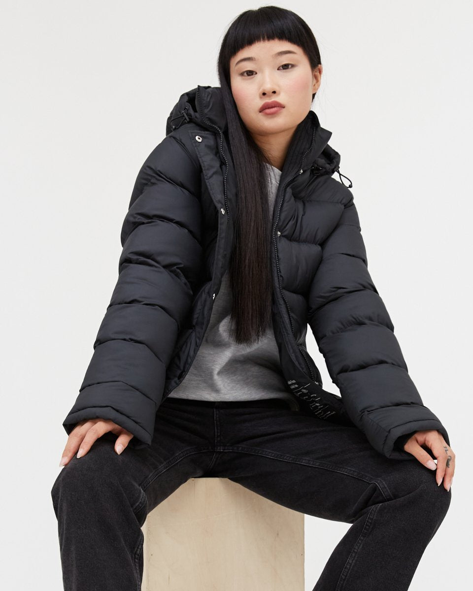 Ungeschlechtliche Cloud Shell Mid-Length Pufferjacke