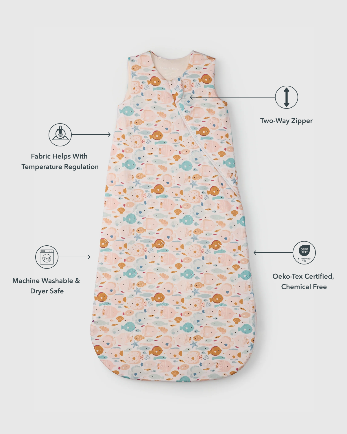 Baby Sleep Sack TENCEL™ 1.0 TOG - Sun Kissed Shoal