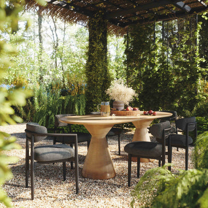Tideway 87" Indoor/Outdoor Oval Dining Table - Terracotta