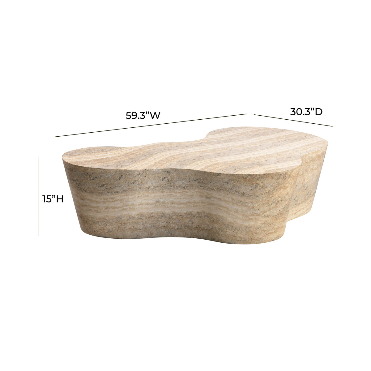 Eileen 59" Indoor/Outdoor Concrete Coffee Table - Multiple Options