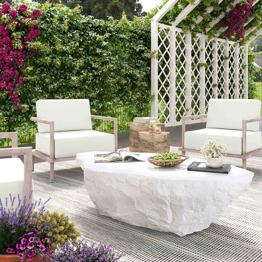 Bayview 56" Indoor/Outdoor Concrete Coffee Table - Multiple Color Options
