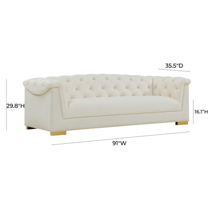 Tulcea Luxury Velvet Tufted Sofa - Multiple Colors Available