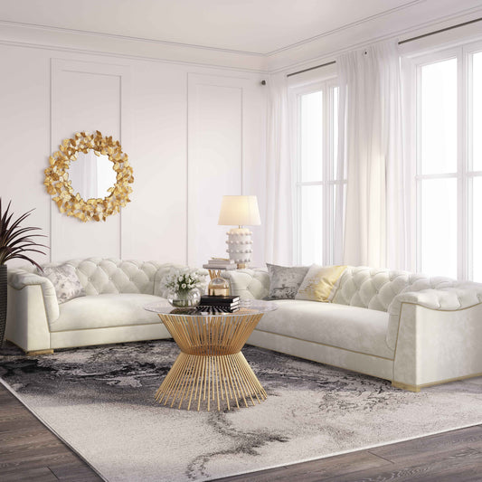 Tulcea Luxury Velvet Tufted Sofa - Multiple Colors Available
