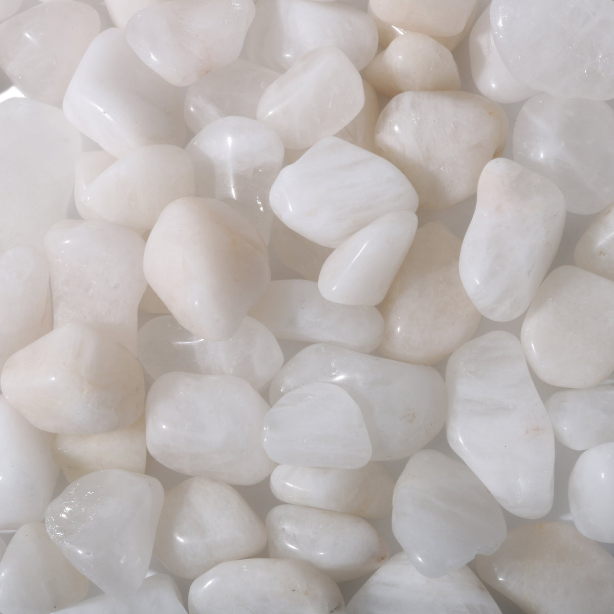 White Quartz Tumbled Stones - Brazil