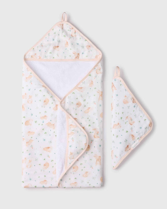 Hooded Towel Set - Bunny Meadow