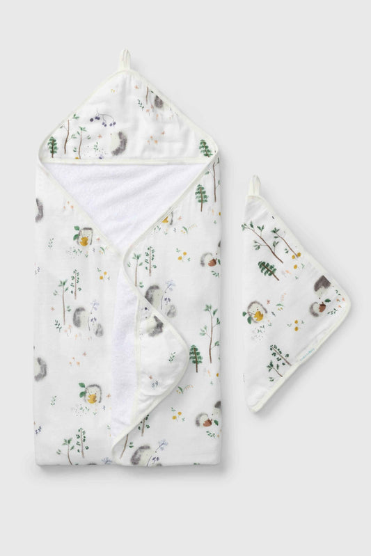 Hooded Towel Set - Hedgehogs