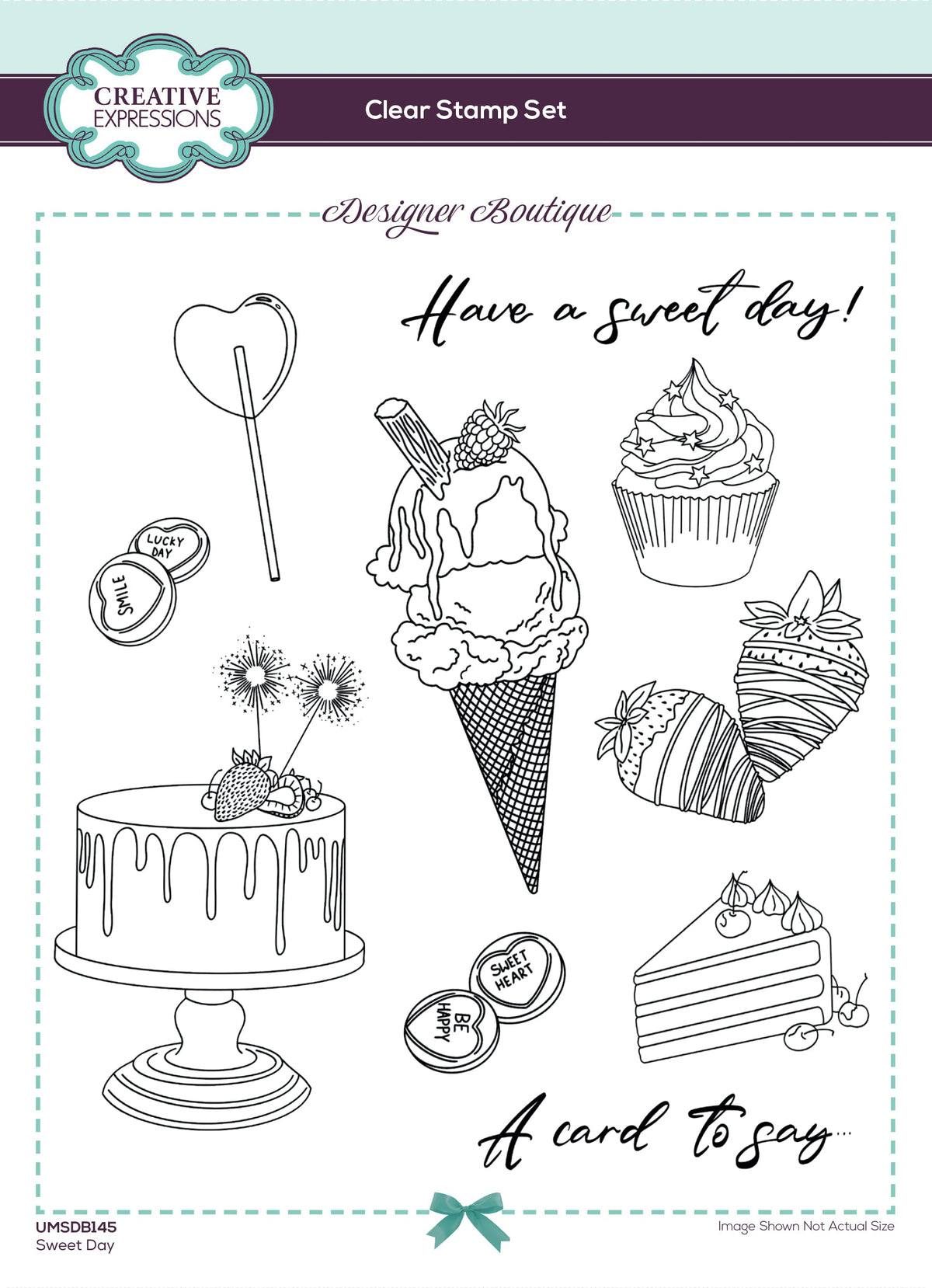 Creative Expressions Designer Boutique Sweet Day 6 in x 8 in Stamp Set
