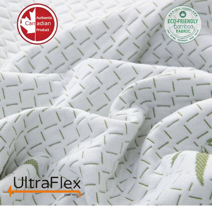 UltraFlex® EasySleep- Canadian-Made Medium Firm Gel Infused Reversible Comfort With Pressure Relief, Cooling Technology, Bamboo Cover, CertiPUR-US® Certified Foam Eco-Friendly Mattress (Made in Canada)